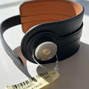 Hermès Cavalerie Black Leather Cuff/Bracelet - T3 Size